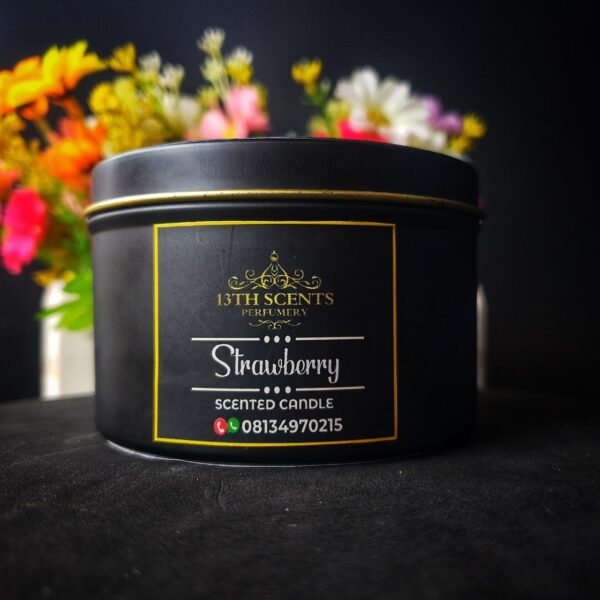 Strawberry scented candle