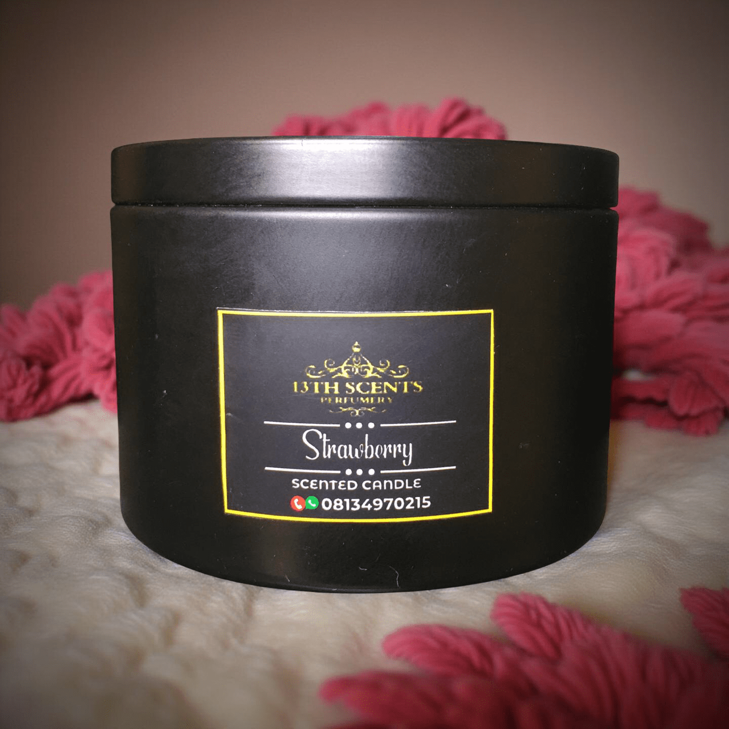 Strawberry scented candle - Image 2