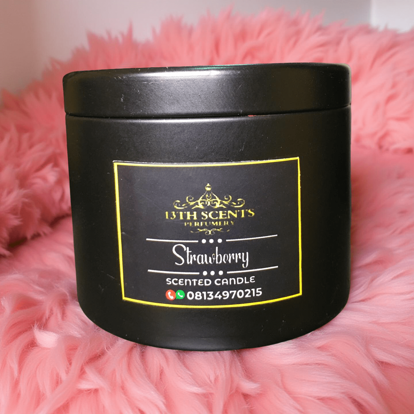 Strawberry scented candle - Image 3