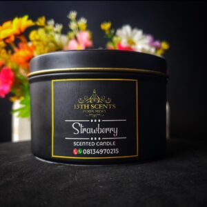 Strawberry scented candle