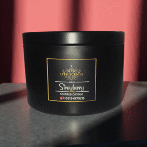 Strawberry scented candle