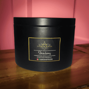 Strawberry scented candle