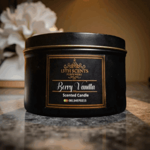 Berry vanilla scented candle