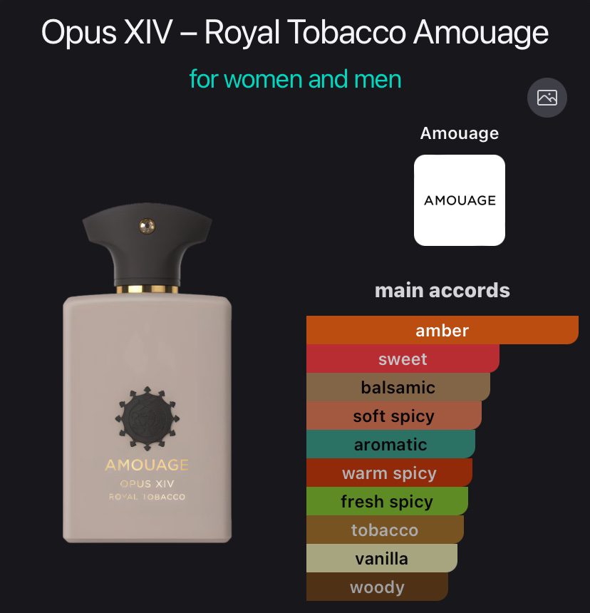 Amouage Opus XIV Royal Tobacco EDP 100ml - Image 2