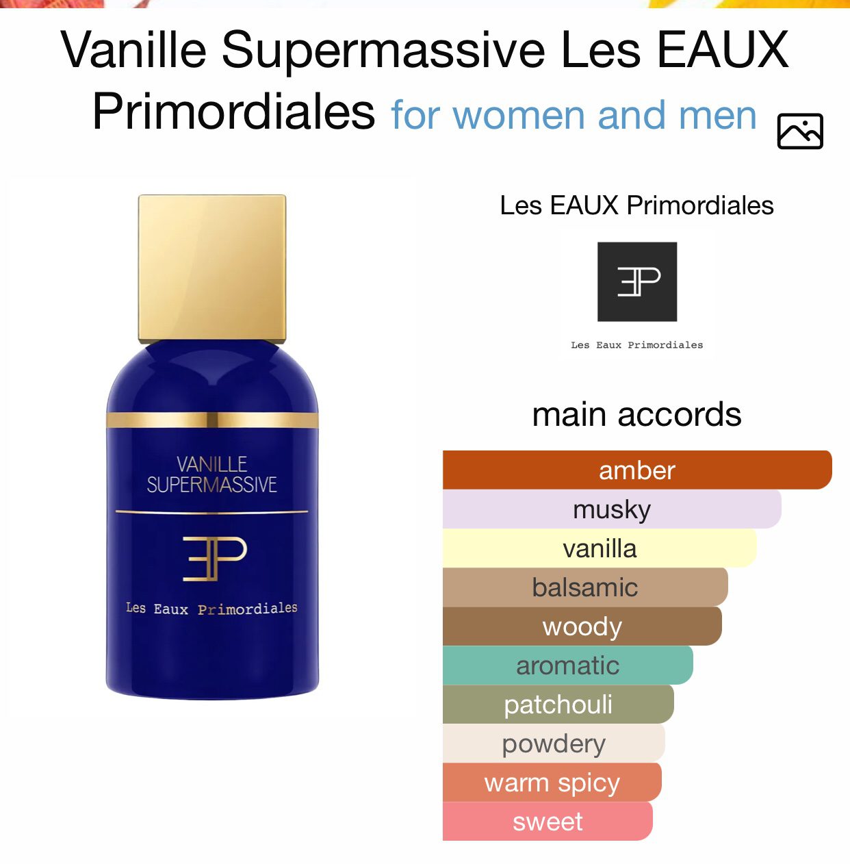 Vanille supermassive les eaux