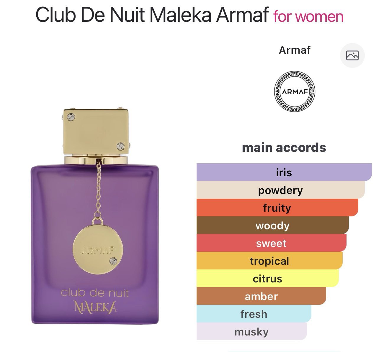 Club De Nuit Maleka EDP 105ml - Image 2
